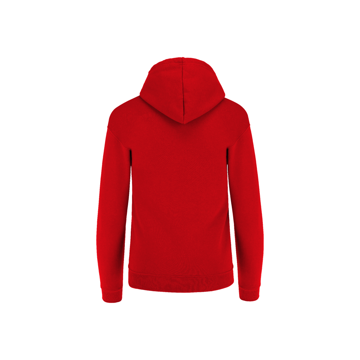 Sudadera con Capucha, Cangurera y Cierre Unisex para Adulto · 50% Algodón  50% Poliéster · Color Rojo