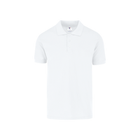 Playera Tipo Polo Piqué Para Caballero •50% Algodón-50% Poliéster• Color Blanco