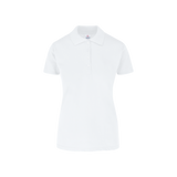 Playera Tipo Polo Piqué con Silueta Para Dama •50% Algodón-50% Poliéster• Color Blanco