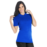 Playera Tipo Polo Piqué con Silueta Para Dama •50% Algodón-50% Poliéster• Color Royal