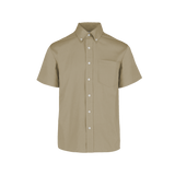 Camisa de Gabardina Manga Corta para Caballero · Color Beige