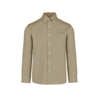 Camisa de Gabardina Manga Larga para Caballero Color Beige