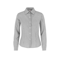 Camisa Oxford Mil Rayas Manga Larga Con Silueta Para Dama Color Blanco Gris