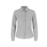 Camisa Oxford Mil Rayas Manga Larga Con Silueta Para Dama Color Blanco Gris