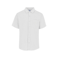 Camisa Oxford Manga Corta para Caballero Color Blanco