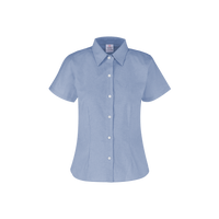 Camisa Oxford Manga Corta Con Silueta Para Dama Color Azul Cielo