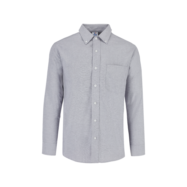 Camisa Oxford Larga para Caballero · Color Gris – SíPromo