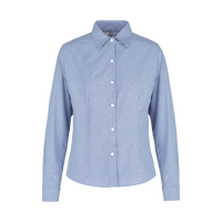 Camisa Oxford Manga Larga Con Silueta Para Dama Color Azul Cielo