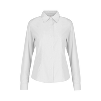 Camisa Oxford Manga Larga Con Silueta Para Dama Color Blanco