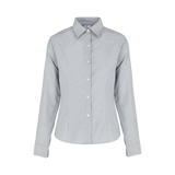 Camisa Oxford Manga Larga Con Silueta Para Dama Color Gris