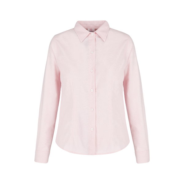 Camisa Oxford Manga Larga Con Silueta Para Dama Color Rosa