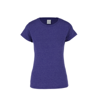 Playera Cuello Redondo Manga Corta Con Silueta Para Dama Color Morado Jaspe