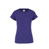 Playera Cuello Redondo Manga Corta Con Silueta Para Dama Color Morado Jaspe