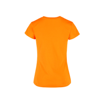 Playera Cuello Redondo Manga Corta Con Silueta Para Dama Color Naranja Neon