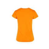 Playera Cuello Redondo Manga Corta Con Silueta Para Dama Color Naranja Neon