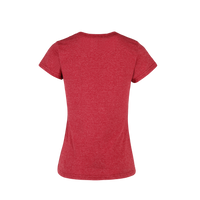 Playera Cuello Redondo Manga Corta Con Silueta Para Dama Color Rojo Jaspe