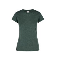 Playera Cuello Redondo Manga Corta Con Silueta Para Dama Color Verde Bosque Jaspe