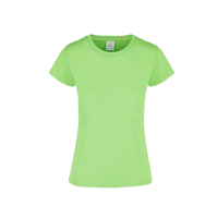 Playera Cuello Redondo Manga Corta Con Silueta Para Dama Color Verde Neon