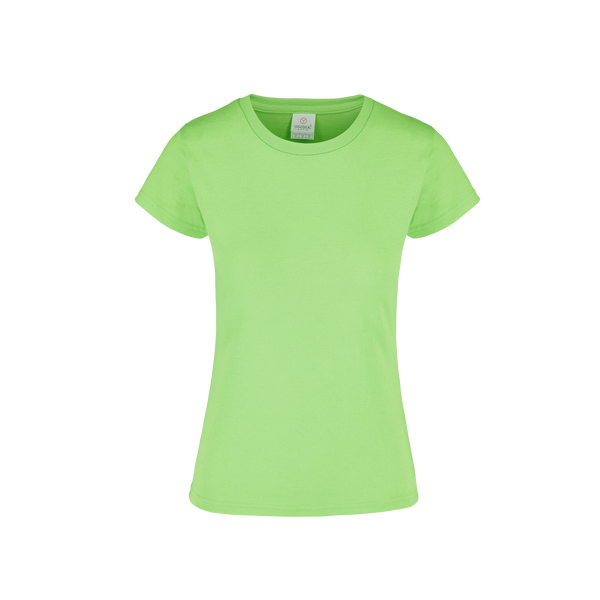 Playera Cuello Redondo Manga Corta Con Silueta Para Dama Color Verde Neon