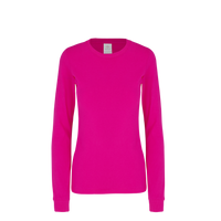 Playera Cuello Redondo Manga Larga Con Silueta Para Dama Color Fucsia