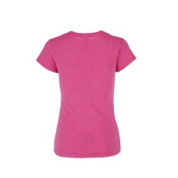 Playera Cuello V Manga Corta Con Silueta Para Dama Color Fucsia Jaspe