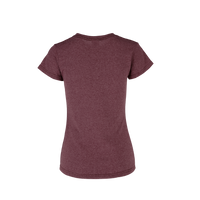 Playera Cuello V Manga Corta Con Silueta Para Dama Color Marron Jaspe