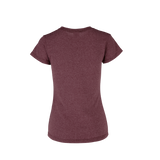 Playera Cuello V Manga Corta Con Silueta Para Dama Color Marron Jaspe