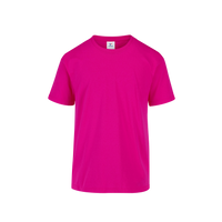 Playera Peso Completo Cuello Redondo Manga Corta Unisex Para Joven Color Fucsia