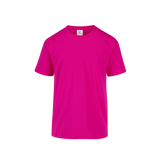 Playera Peso Completo Cuello Redondo Manga Corta Unisex Para Joven Color Fucsia