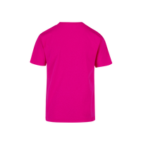 Playera Peso Completo Cuello Redondo Manga Corta Unisex Para Joven Color Fucsia