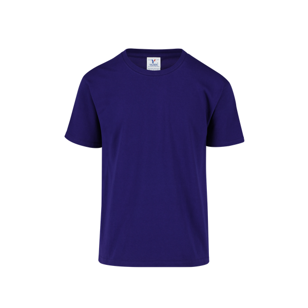 Playera Peso Completo Cuello Redondo Manga Corta Unisex Para Joven Color Morado