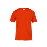 Playera Peso Completo Cuello Redondo Manga Corta Unisex Para Joven Color Naranja