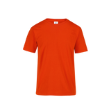 Playera Peso Completo Cuello Redondo Manga Corta Unisex Para Joven Color Naranja