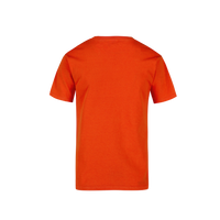 Playera Peso Completo Cuello Redondo Manga Corta Unisex Para Joven Color Naranja