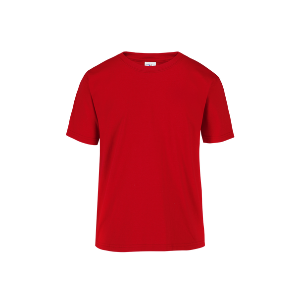 Playera Peso Completo Cuello Redondo Manga Corta Unisex Para Joven Color Rojo