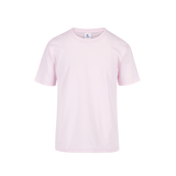 Playera Peso Completo Cuello Redondo Manga Corta Unisex Para Joven Color Rosa Pastel