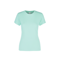 Playera Peso Completo Cuello Redondo Manga Corta Con Silueta Para Dama Color Aqua