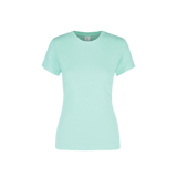 Playera Peso Completo Cuello Redondo Manga Corta Con Silueta Para Dama Color Aqua