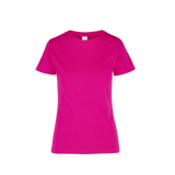 Playera Peso Completo Cuello Redondo Manga Corta Con Silueta Para Dama Color Fucsia