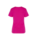 Playera Peso Completo Cuello Redondo Manga Corta Con Silueta Para Dama Color Fucsia