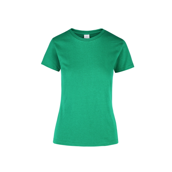 Playera Peso Completo Cuello Redondo Manga Corta Con Silueta Para Dama Color Jade