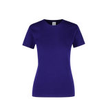 Playera Peso Completo Cuello Redondo Manga Corta Con Silueta Para Dama Color Morado