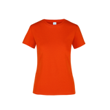 Playera Peso Completo Cuello Redondo Manga Corta Con Silueta Para Dama Color Naranja