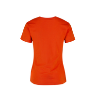 Playera Peso Completo Cuello Redondo Manga Corta Con Silueta Para Dama Color Naranja