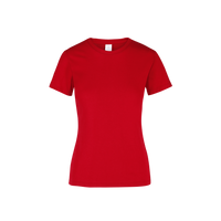 Playera Peso Completo Cuello Redondo Manga Corta Con Silueta Para Dama Color Rojo