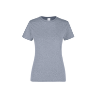 Playera Peso Completo Cuello Redondo Manga Corta Con Silueta Para Dama Color Gris Jaspe