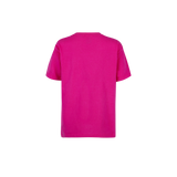 Playera Peso Completo Cuello Redondo Manga Corta Unisex Para Niño Color Fucsia