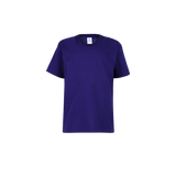 Playera Peso Completo Cuello Redondo Manga Corta Unisex Para Niño Color Morado