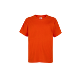 Playera Peso Completo Cuello Redondo Manga Corta Unisex Para Niño Color Naranja