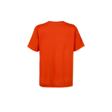 Playera Peso Completo Cuello Redondo Manga Corta Unisex Para Niño Color Naranja